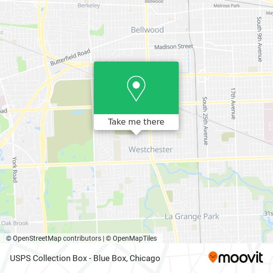 USPS Collection Box - Blue Box map