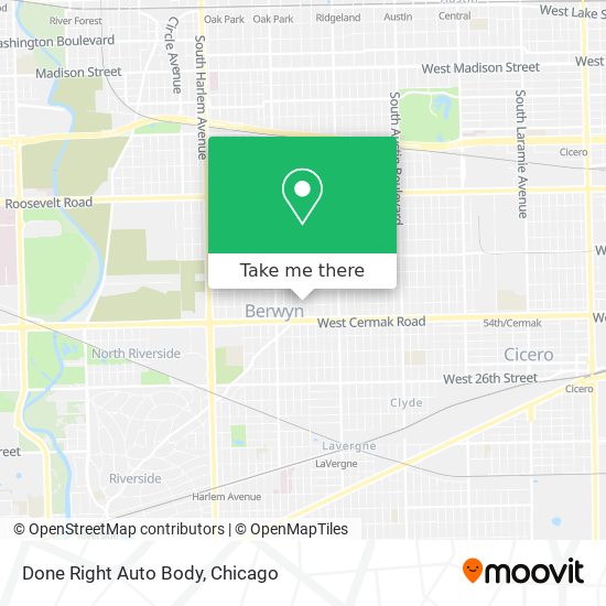 Done Right Auto Body map