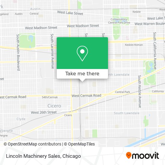 Lincoln Machinery Sales map