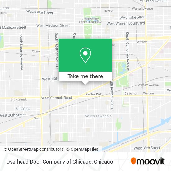 Overhead Door Company of Chicago map