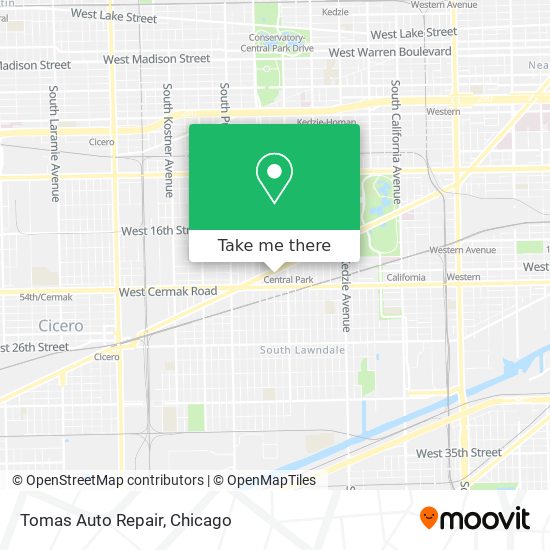 Tomas Auto Repair map