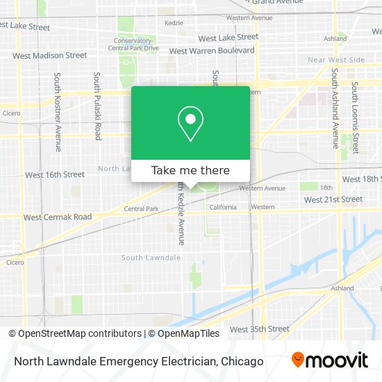 North Lawndale Emergency Electrician map