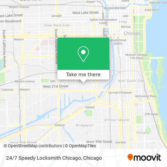 24/7 Speedy Locksmith Chicago map