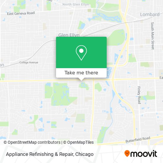 Appliance Refinishing & Repair map