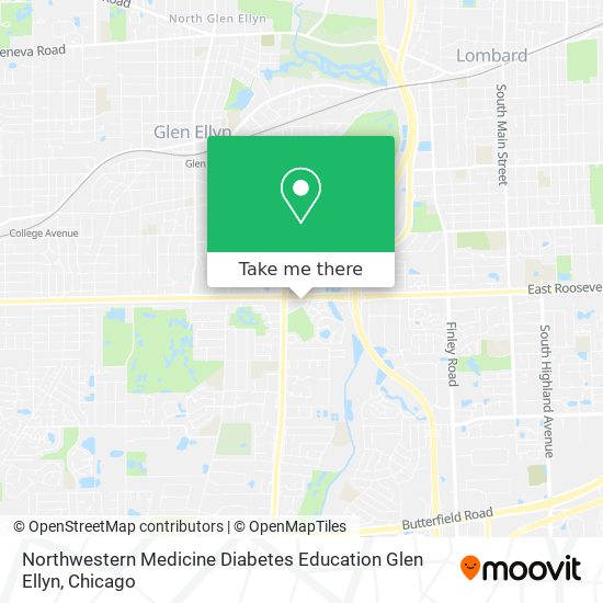 Northwestern Medicine Diabetes Education Glen Ellyn map