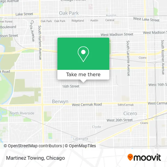 Martinez Towing map