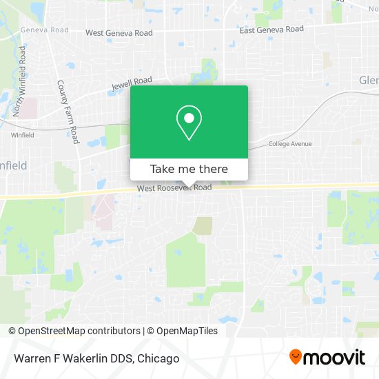 Warren F Wakerlin DDS map