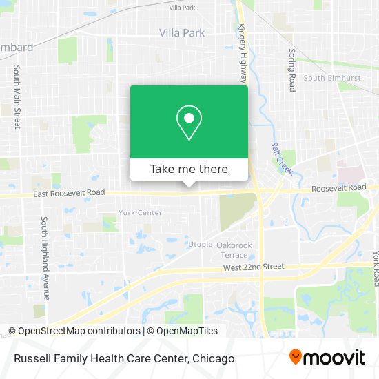 Russell Family Health Care Center map