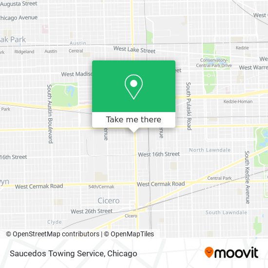 Saucedos Towing Service map