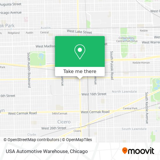 USA Automotive Warehouse map