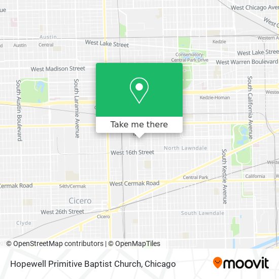 Hopewell Primitive Baptist Church map