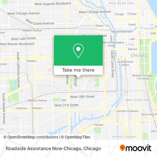 Mapa de Roadside Assistance Now-Chicago