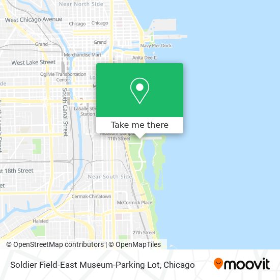 Mapa de Soldier Field-East Museum-Parking Lot