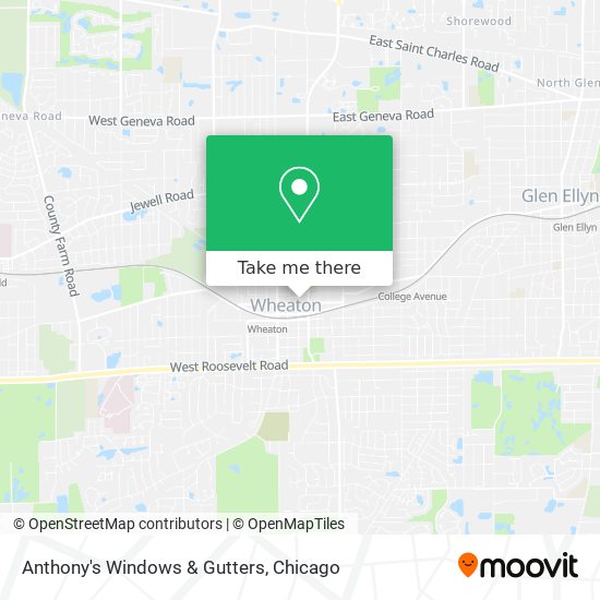 Anthony's Windows & Gutters map