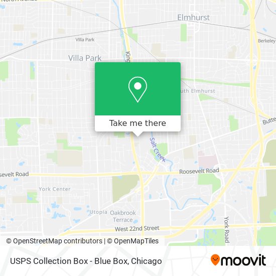 Mapa de USPS Collection Box - Blue Box