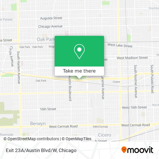 Exit 23A/Austin Blvd/W map