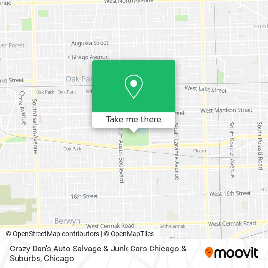 Crazy Dan's Auto Salvage & Junk Cars Chicago & Suburbs map