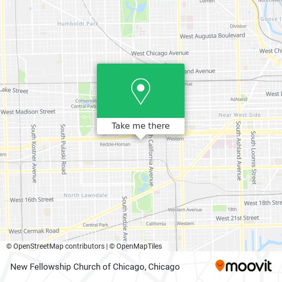 New Fellowship Church of Chicago map
