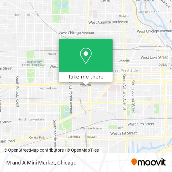 M and A Mini Market map