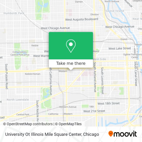 Mapa de University Ot Illinois Mile Square Center