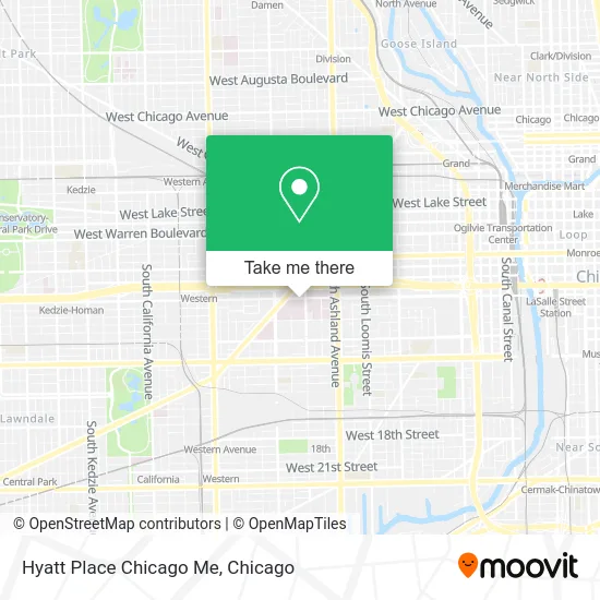 Hyatt Place Chicago Me map