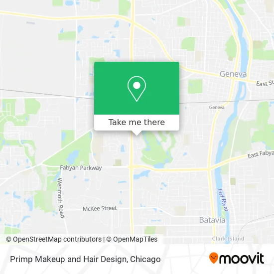 Primp Makeup and Hair Design map