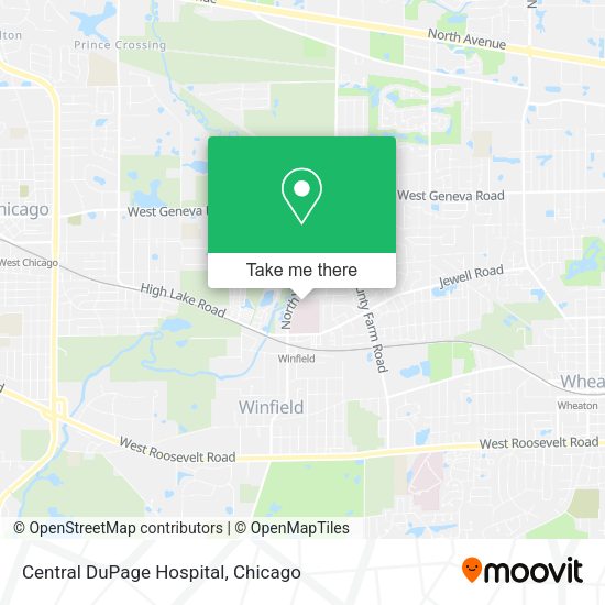 Mapa de Central DuPage Hospital