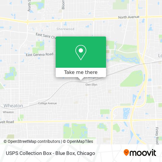 USPS Collection Box - Blue Box map