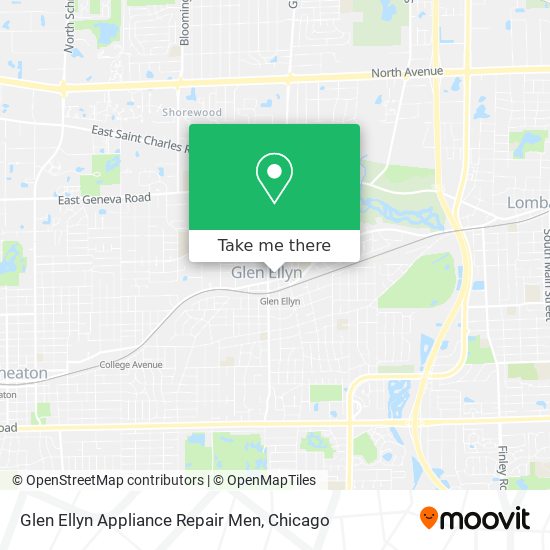 Glen Ellyn Appliance Repair Men map