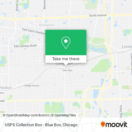 USPS Collection Box - Blue Box map