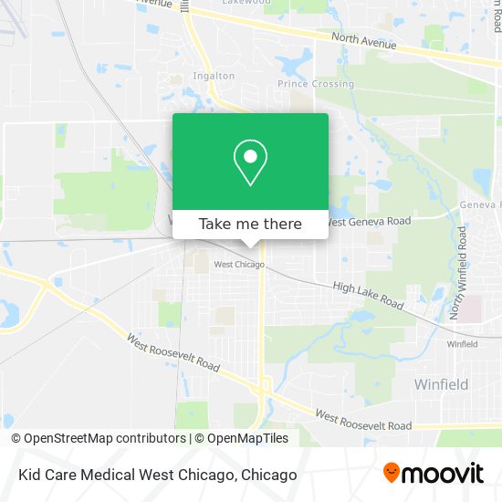 Kid Care Medical West Chicago map