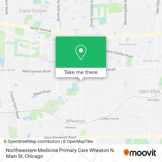 Northwestern Medicine Primary Care Wheaton N. Main St map