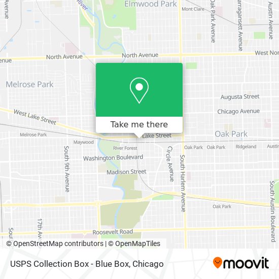 Mapa de USPS Collection Box - Blue Box