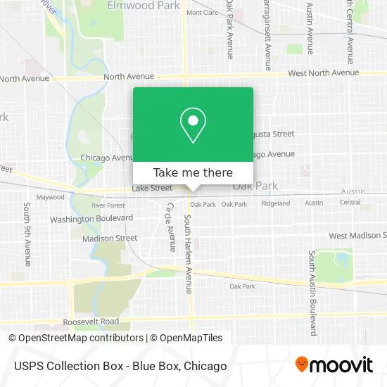 USPS Collection Box - Blue Box map