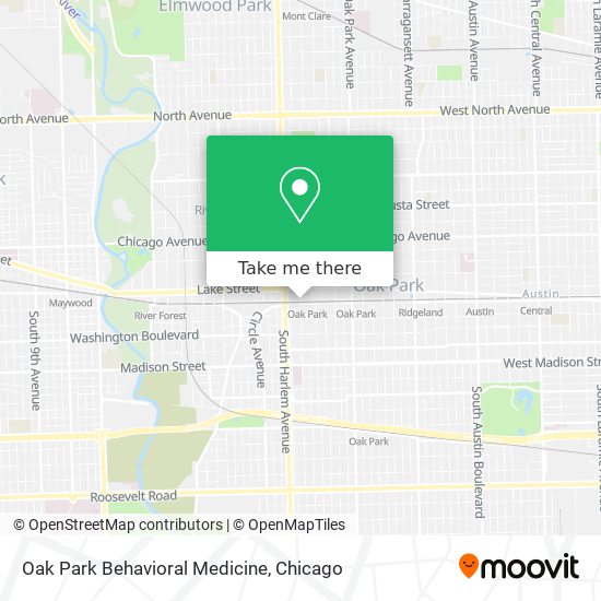 Oak Park Behavioral Medicine map