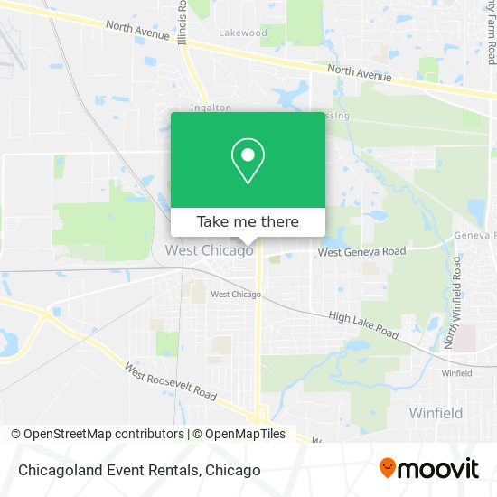 Chicagoland Event Rentals map