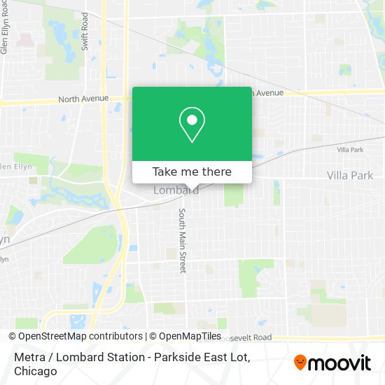 Mapa de Metra / Lombard Station - Parkside East Lot