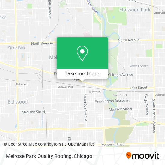 Melrose Park Quality Roofing map