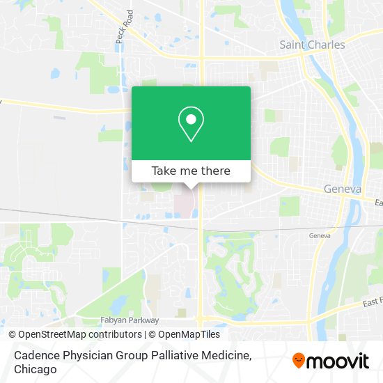 Mapa de Cadence Physician Group Palliative Medicine