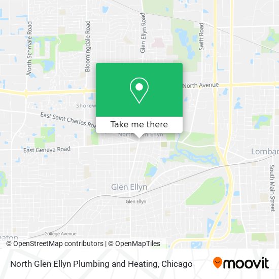 North Glen Ellyn Plumbing and Heating map