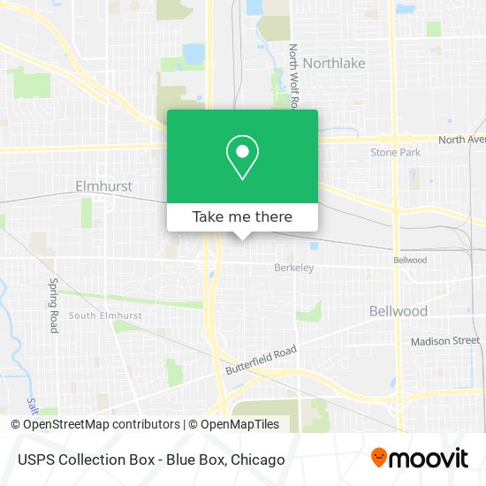 USPS Collection Box - Blue Box map