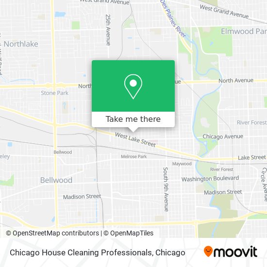 Chicago House Cleaning Professionals map