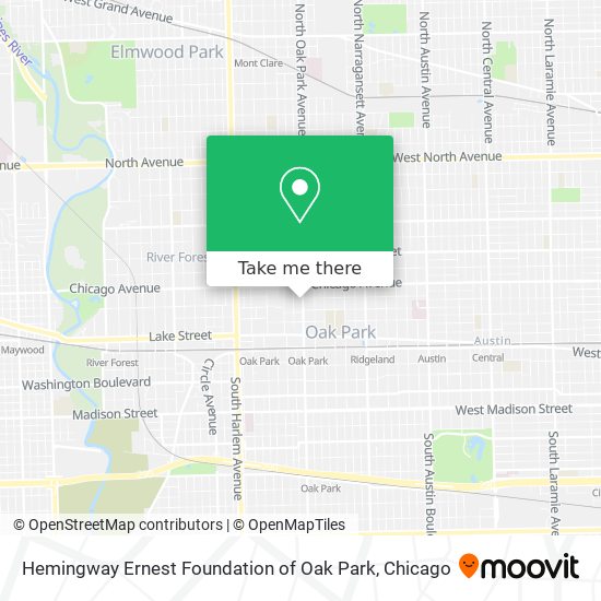 Hemingway Ernest Foundation of Oak Park map