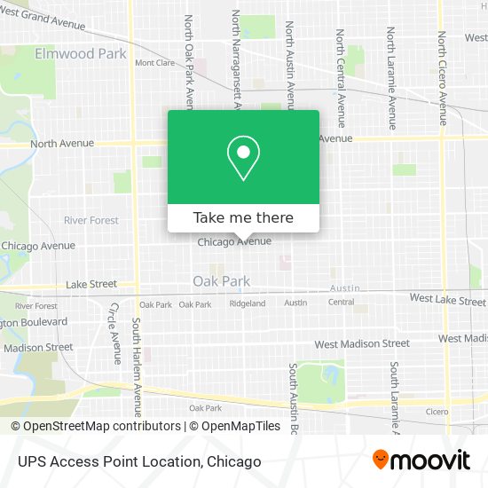 UPS Access Point Location map