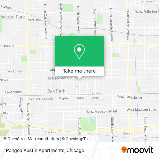 Mapa de Pangea Austin Apartments
