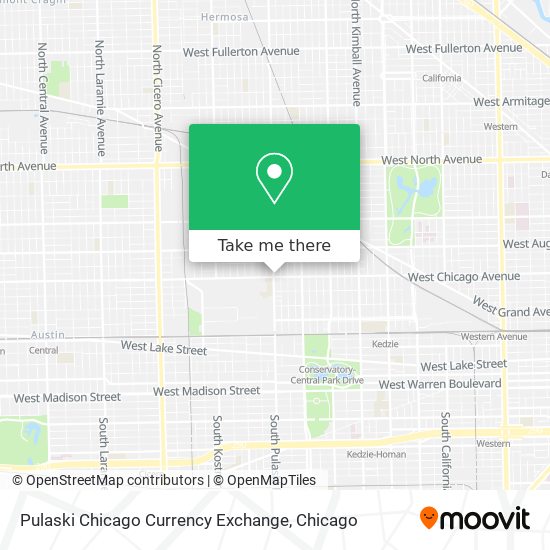 Mapa de Pulaski Chicago Currency Exchange