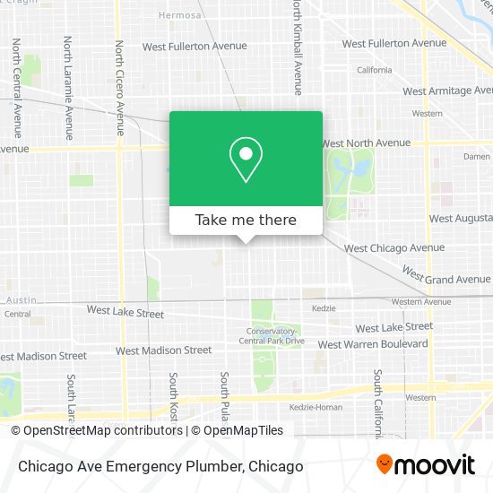 Mapa de Chicago Ave Emergency Plumber