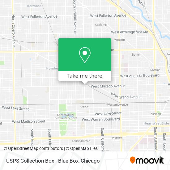 USPS Collection Box - Blue Box map