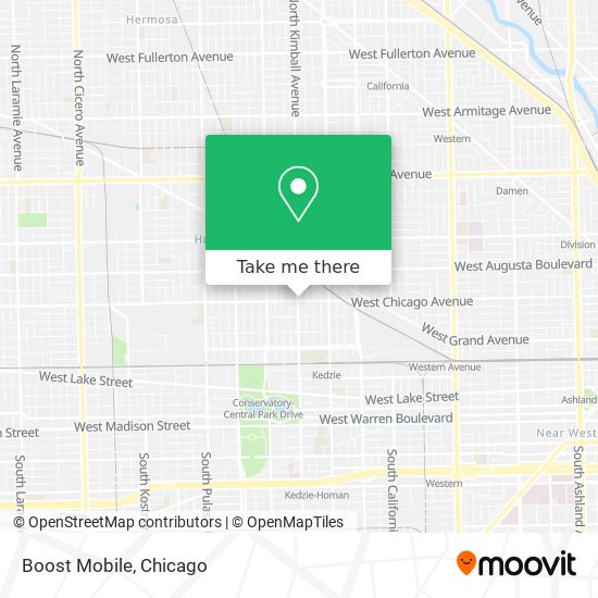 Mapa de Boost Mobile