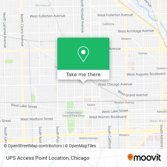 UPS Access Point Location map